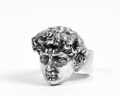 Michelangelo's David Ring Sterling Silver 