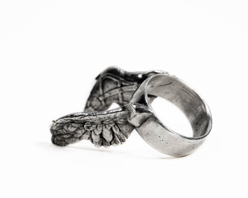 Goddess Nike Ring Sterling Silver